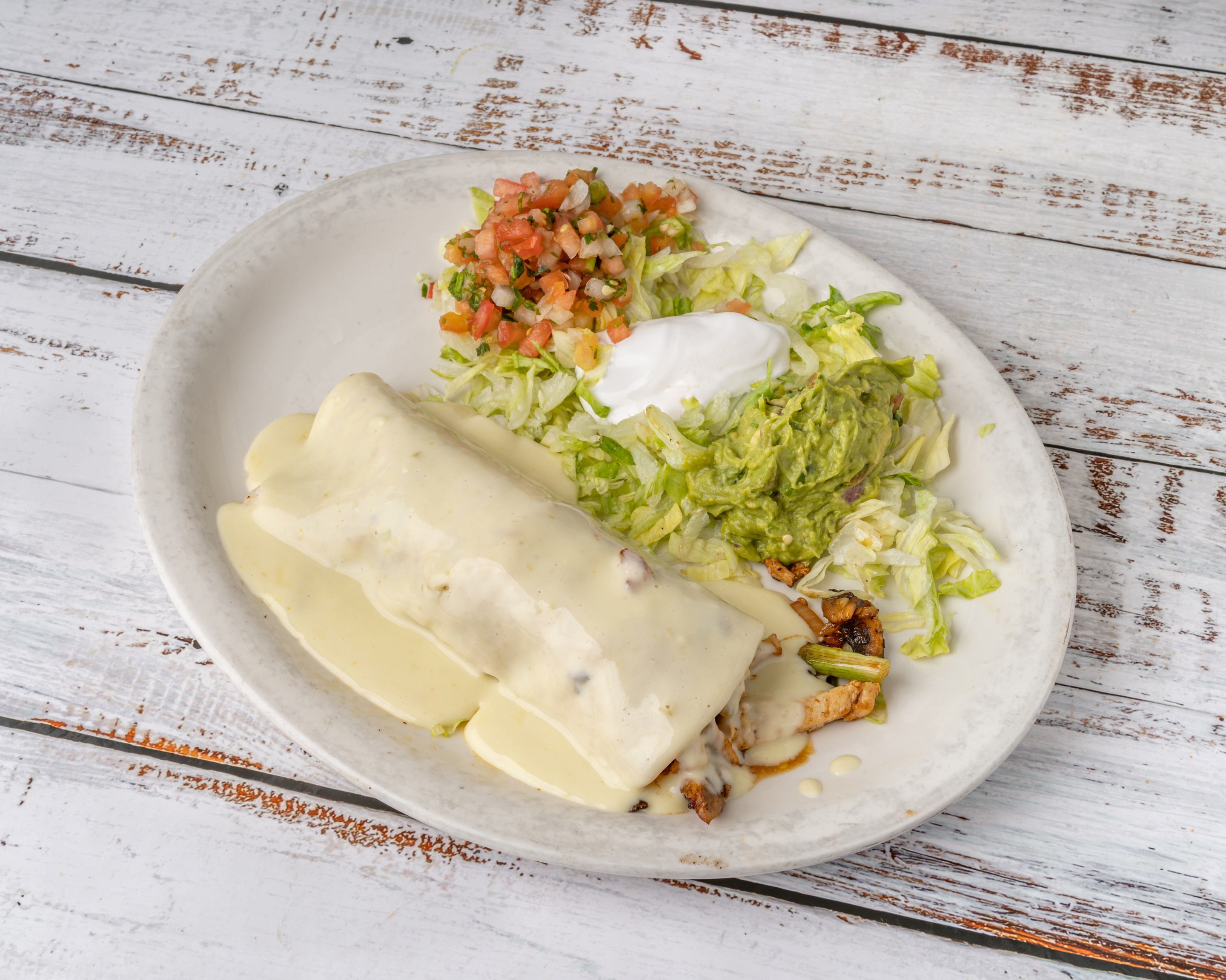 Burrito Jalisco with rice and beans